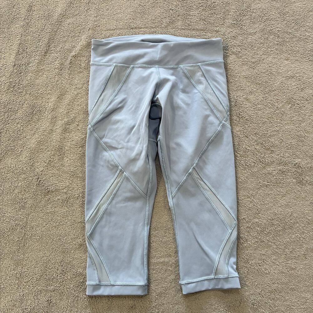 Lululemon Cool To Street Blue High Rise Waistband Crop Leggings Women’s Size 4